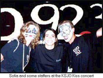 Paul Stanley and Ace Frehely style KISS makeup for KSJO employees